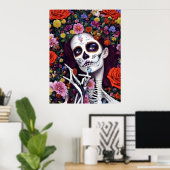 Day of the Dead AI generated art ポスター (ホームオフィス)