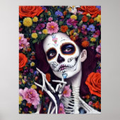 Day of the Dead AI generated art ポスター (正面)