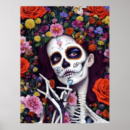 Day of the Dead AI generated art ポスター