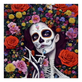 Day of the Dead AI generated art ポスター
