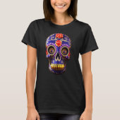 Day Of The Dead Dia De Los Muertos calavera sugar  Tシャツ (正面)
