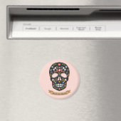 Day of the Dead, magnet - black-pink マグネット (インサイチュ (食洗機))