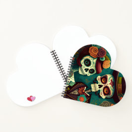 Day of the Dead Skeleton Coule Spiral Notebook ノートブック