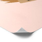 Day of the Dead Sugarスカルポスター – black-pink ポスター (角)