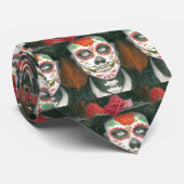 Day of the Dead Sugarスカルwith Top Hat ネクタイ (ロール)