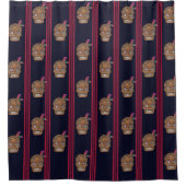 Day of the Dead Sugar Skull (Cedar) シャワーカーテン (正面)