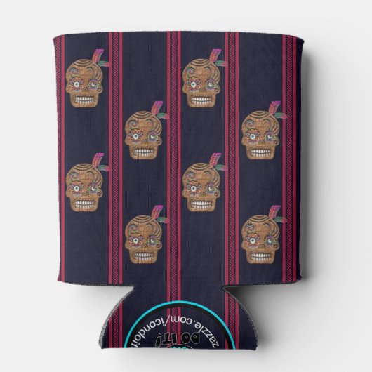 Day of the Dead Sugar Skull (Cedar Shake) 缶クーラー (裏面)