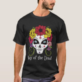 Day of the Dead Sugar Skull Tシャツ (正面)