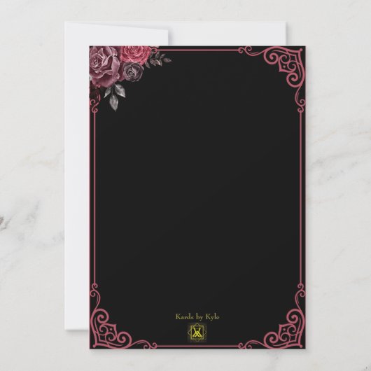 Day of the Dead Sweet 16 invitation 招待状 (裏面)