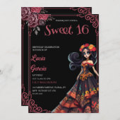 Day of the Dead Sweet 16 invitation 招待状 (正面/裏面)