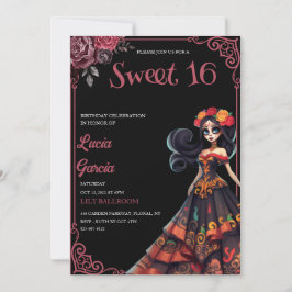 Day of the Dead Sweet 16 invitation 招待状