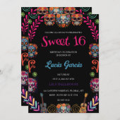Day of the Dead Sweet 16 invitation 招待状 (正面/裏面)