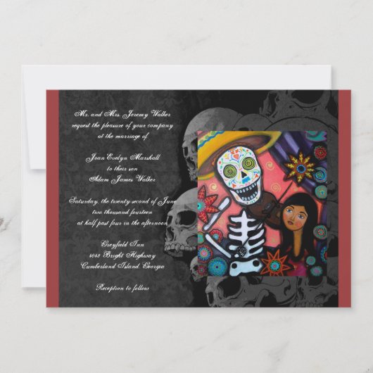 Day of The Dead Wedding Invitation 招待状 (正面)