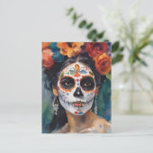 Day of the Dead Womanポストカード ポストカード (スタンド正面)
