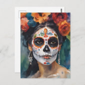 Day of the Dead Womanポストカード ポストカード (正面/裏面)
