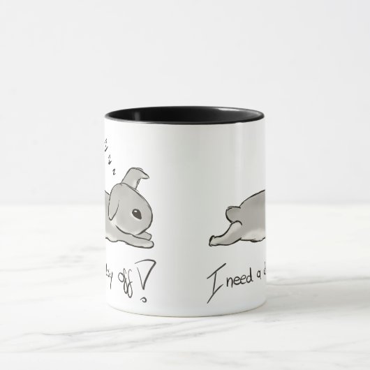 Day off bunny  マグカップ (中央)