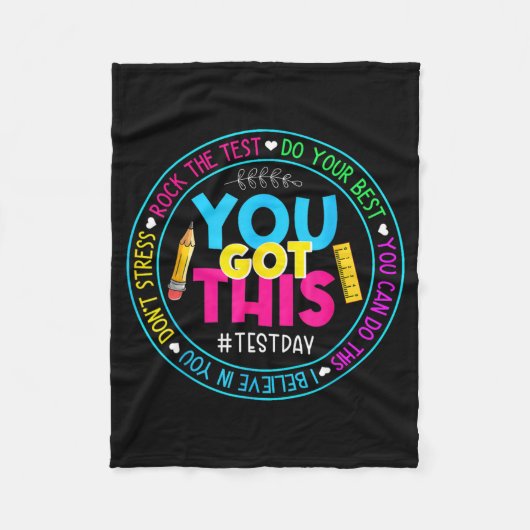 Day Rockテスト先生テスト日得You this フリースブランケット (正面)