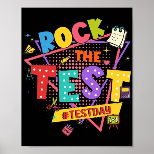 Day Rock The Test やる気を起こさせる Students先生 ポスター (正面)