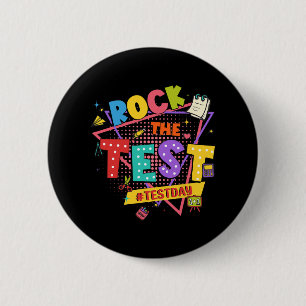 Day Rock The Test やる気を起こさせる Students先生 缶バッジ