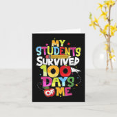 Day School Tee – 私の学生生き延び100日 カード (黄色い花)