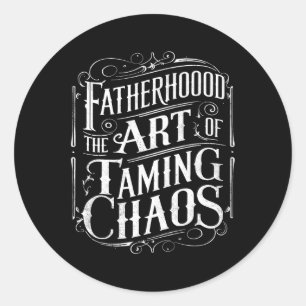 Day ShirtパパのYoung Kids Fatherhoodの定義 ラウンドシール