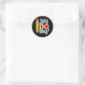 Day Shirt Let's Do This Test Day ラウンドシール (バッグ)