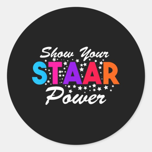 Day Show Your Staar Power Student先生 ラウンドシール (正面)