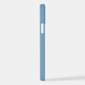 Day Sky blue Shadow Monogram initials with name iPhoneケース (右側面)