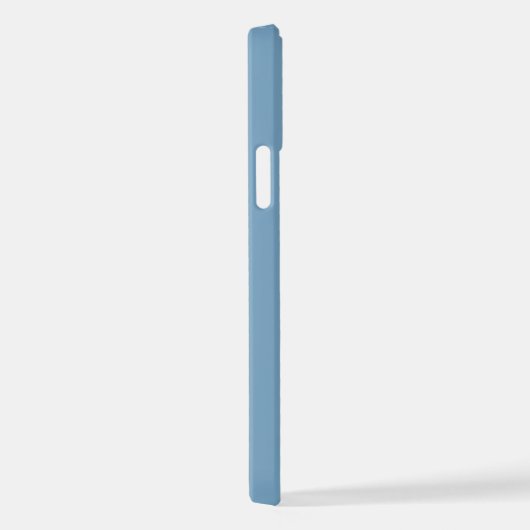 Day Sky blue Shadow Monogram initials with name iPhoneケース (右側面)