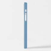 Day Sky blue Shadow Monogram initials with name iPhoneケース (左側面)