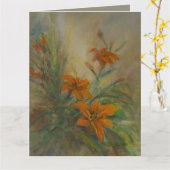 Day "Tiger" Lilies 8.5 x 11" カード (黄色い花)