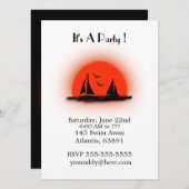 Day to Night海ビーチパーティの招待状 招待状 (正面/裏面)