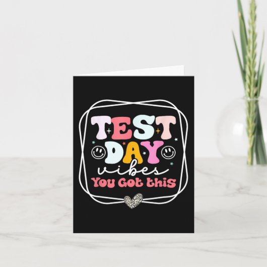 Day Vibesあなたこ得の先生レトロGroovy Testn カード (正面)