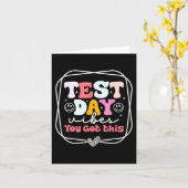 Day Vibesあなたこ得の先生レトロGroovy Testn カード (黄色い花)