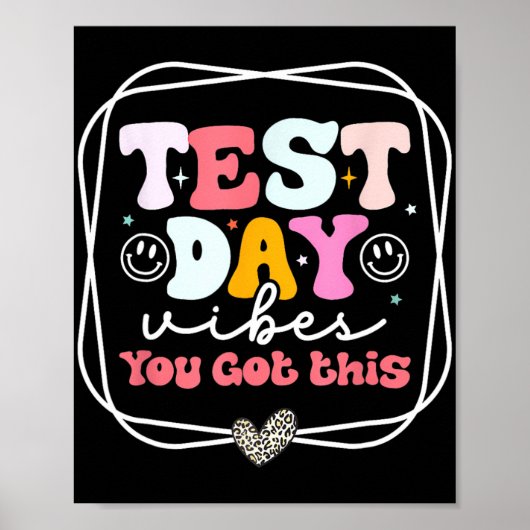 Day Vibesあなたこ得の先生レトロGroovy Testn ポスター (正面)