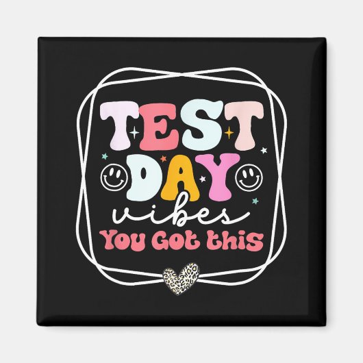 Day Vibesあなたこ得の先生レトロGroovy Testn マグネット (正面)