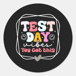 Day Vibesあなたこ得の先生レトロGroovy Testn ラウンドシール