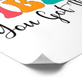 Day Vibes Groovy Testing Day先生学生女性 ポスター (角)