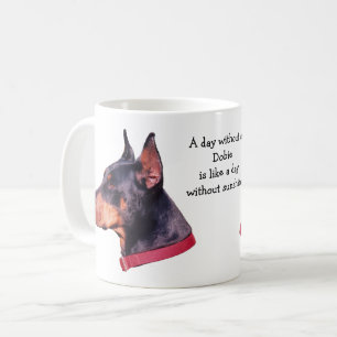 Day Withoutドーベルマン(犬)Doberman写真 コーヒーマグカップ