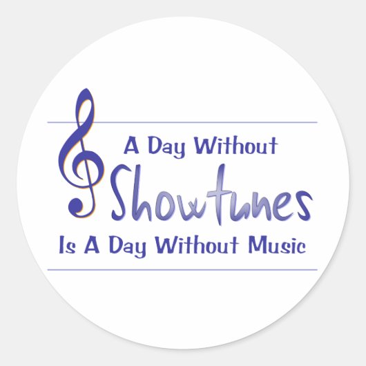 Day Without Showtuneスタンプ ラウンドシール (正面)