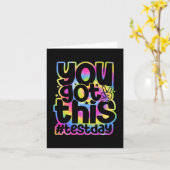 Day You This Staar 得 Testing Teacheやる気を起こさせる カード (黄色い花)