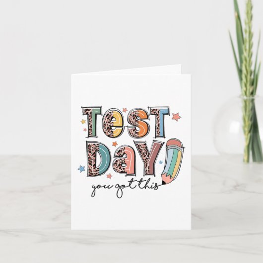 Day You This Staar 得 Testing Teacheやる気を起こさせる カード (正面)