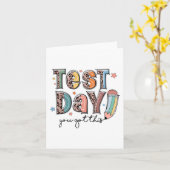 Day You This Staar 得 Testing Teacheやる気を起こさせる カード (黄色い花)