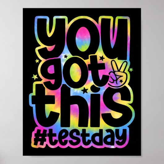 Day You This Staar 得 Testing Teacheやる気を起こさせる ポスター (正面)