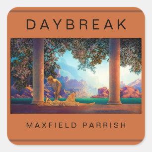 DAYBREAK Maxfield Parrish 1922 ..高精細フラットカード スクエアシール