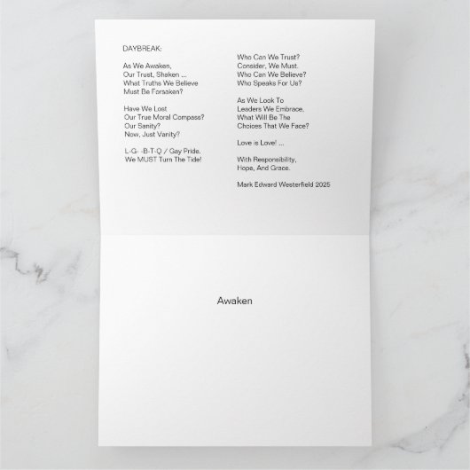 DAYBREAK Maxfield Parrish 1922 ... 2025 カード (内部)