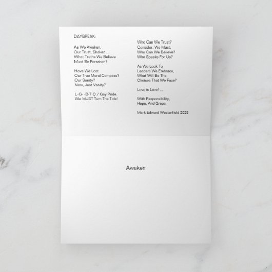 DAYBREAK Maxfield Parrish 1922 ... 2025 カード (内部)