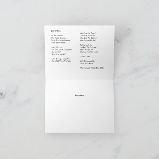 DAYBREAK Maxfield Parrish 1922 ... 2025 カード (内部)