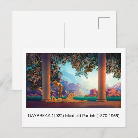 DAYBREAK Maxfield Parrish 1922 ... 2025 ポストカード (正面/裏面)