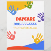 Daycare Childcare Kids Tear-Offs Flyer Template チラシ (裏面)